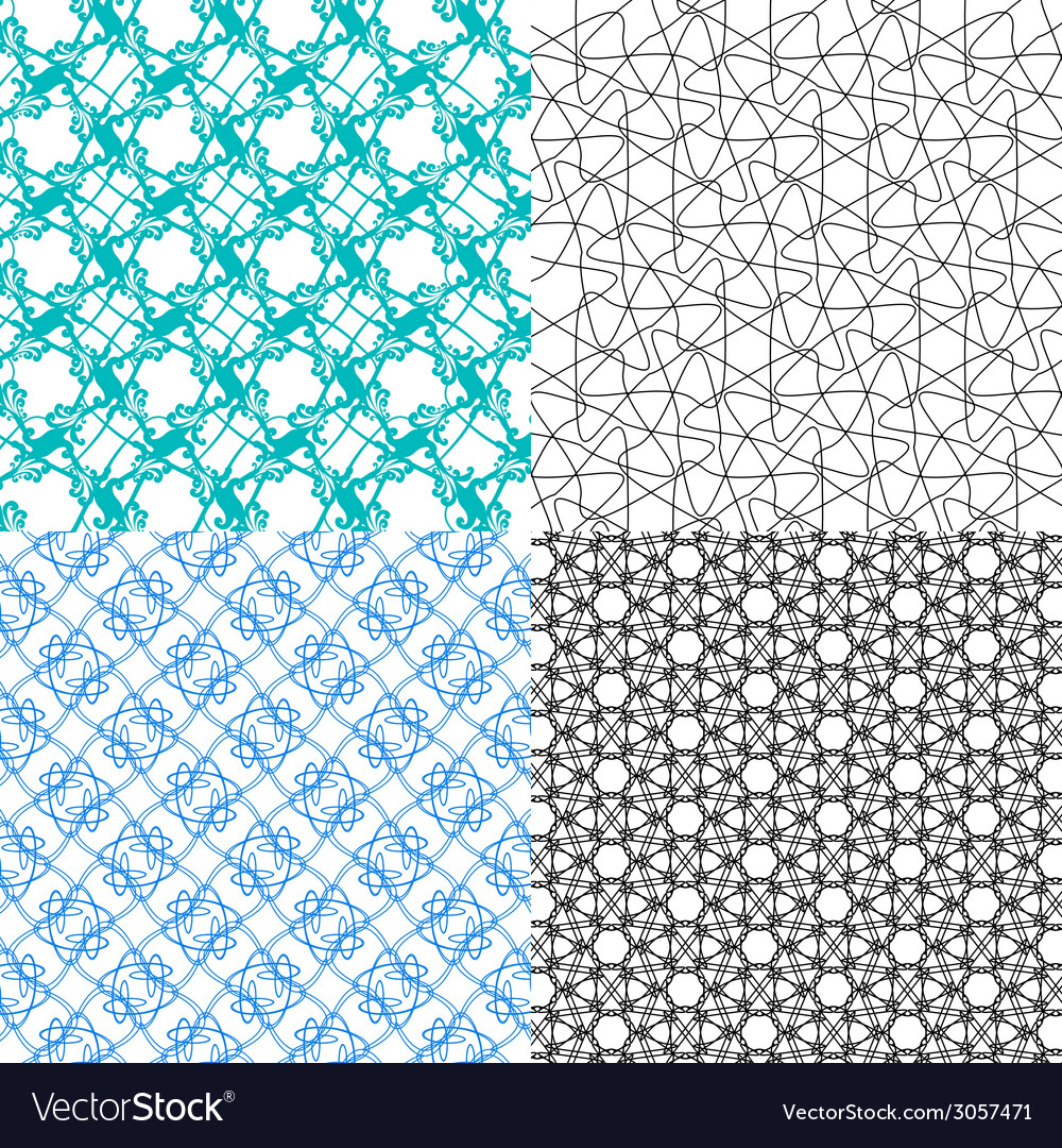 Geometric patterns tiling set of abstract vintage