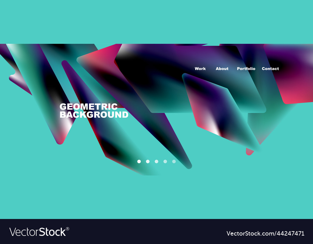 Landing page background template abstract vector image Landing page background template abstract