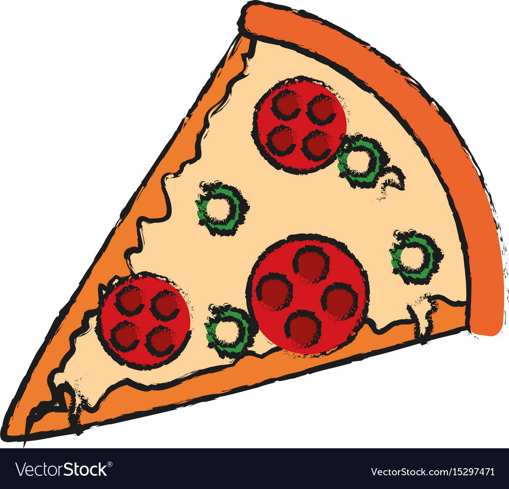 Pizza fast food icon image Royalty Free Vector Image