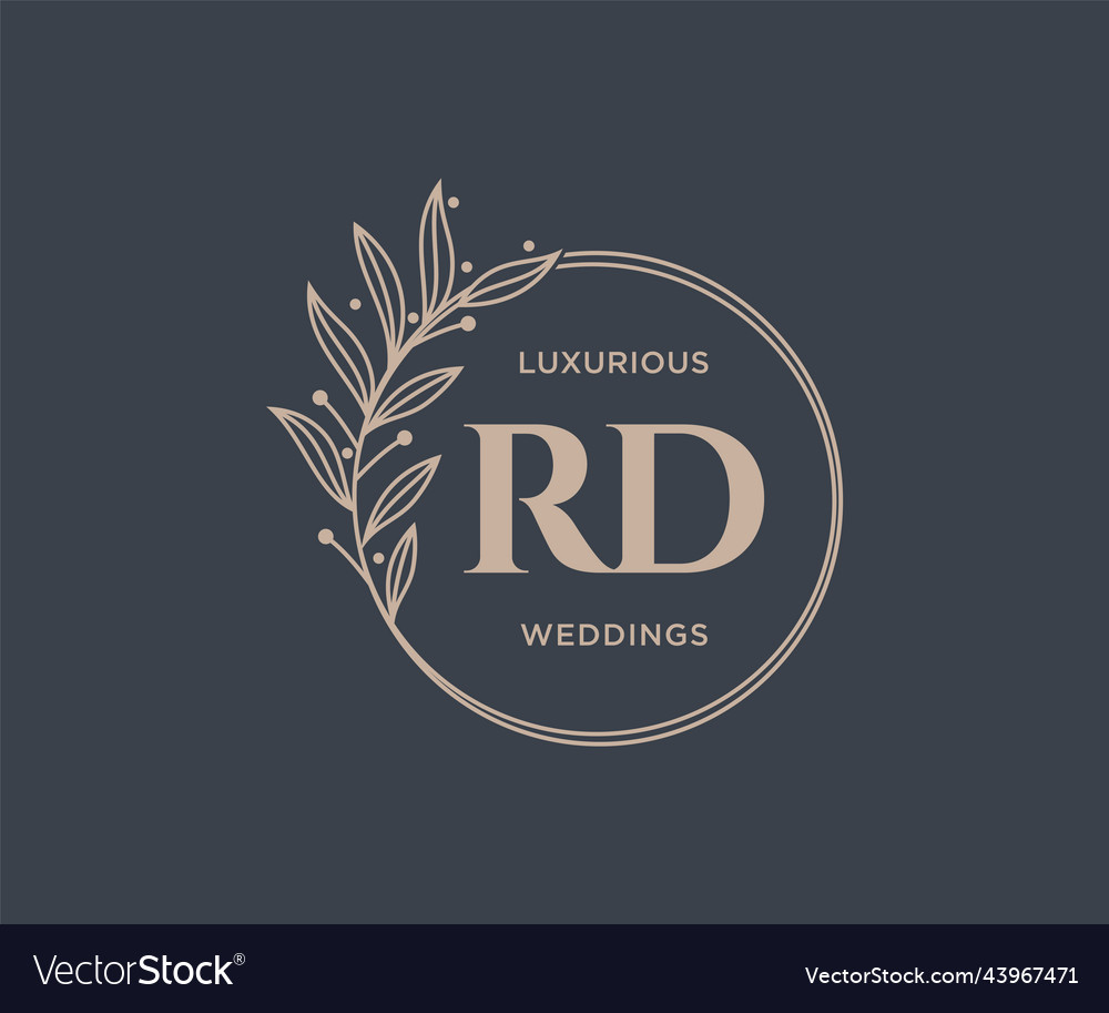 Rd initials letter wedding monogram logos