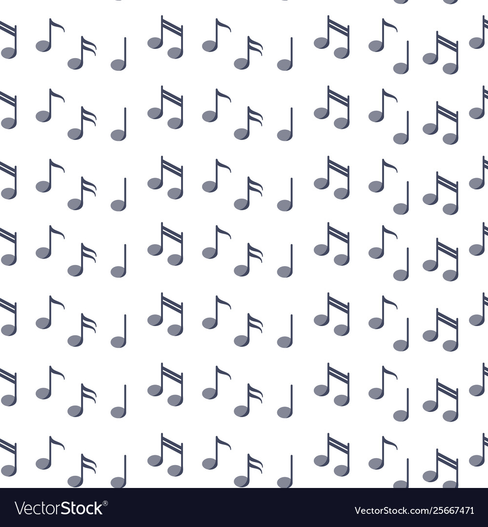 Seamless pattern with notes in flat style