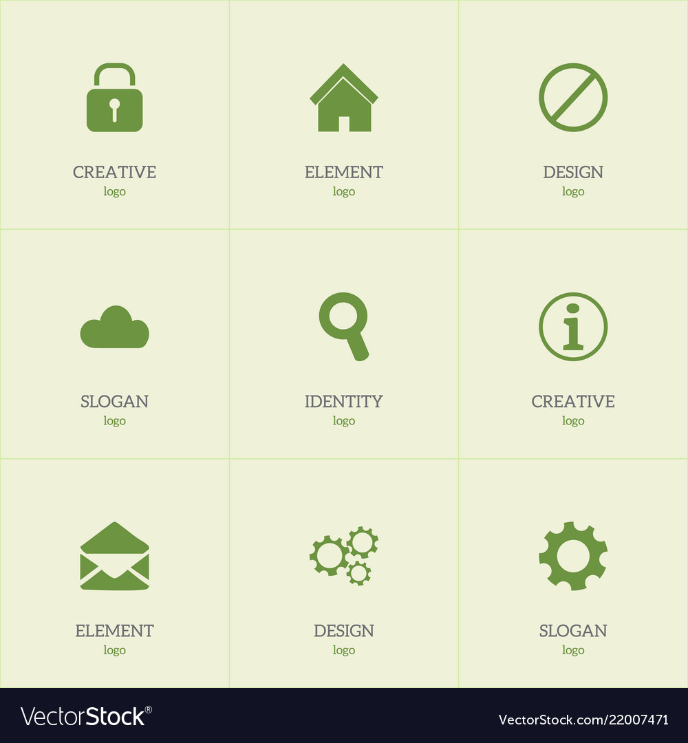 Set of 9 editable web icons includes symbols vector image Set of 9 editable web icons includes symbols