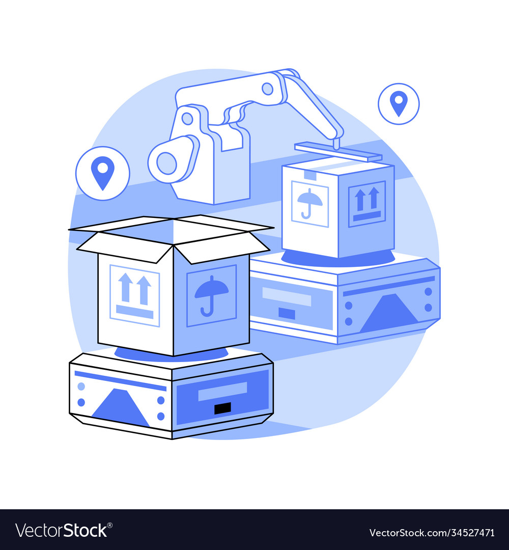 Warehouse robotization abstract concept