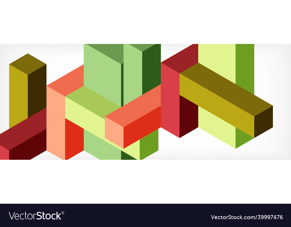 Abstract background 3d cubes cubic elements vector image Abstract background 3d cubes cubic elements