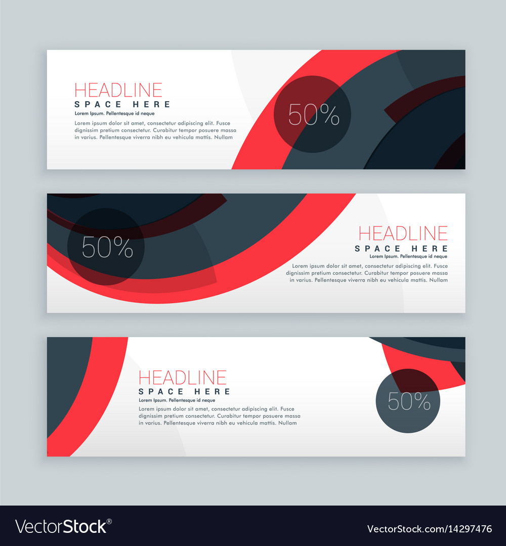 Abstract sale banners set Royalty Free Vector Image