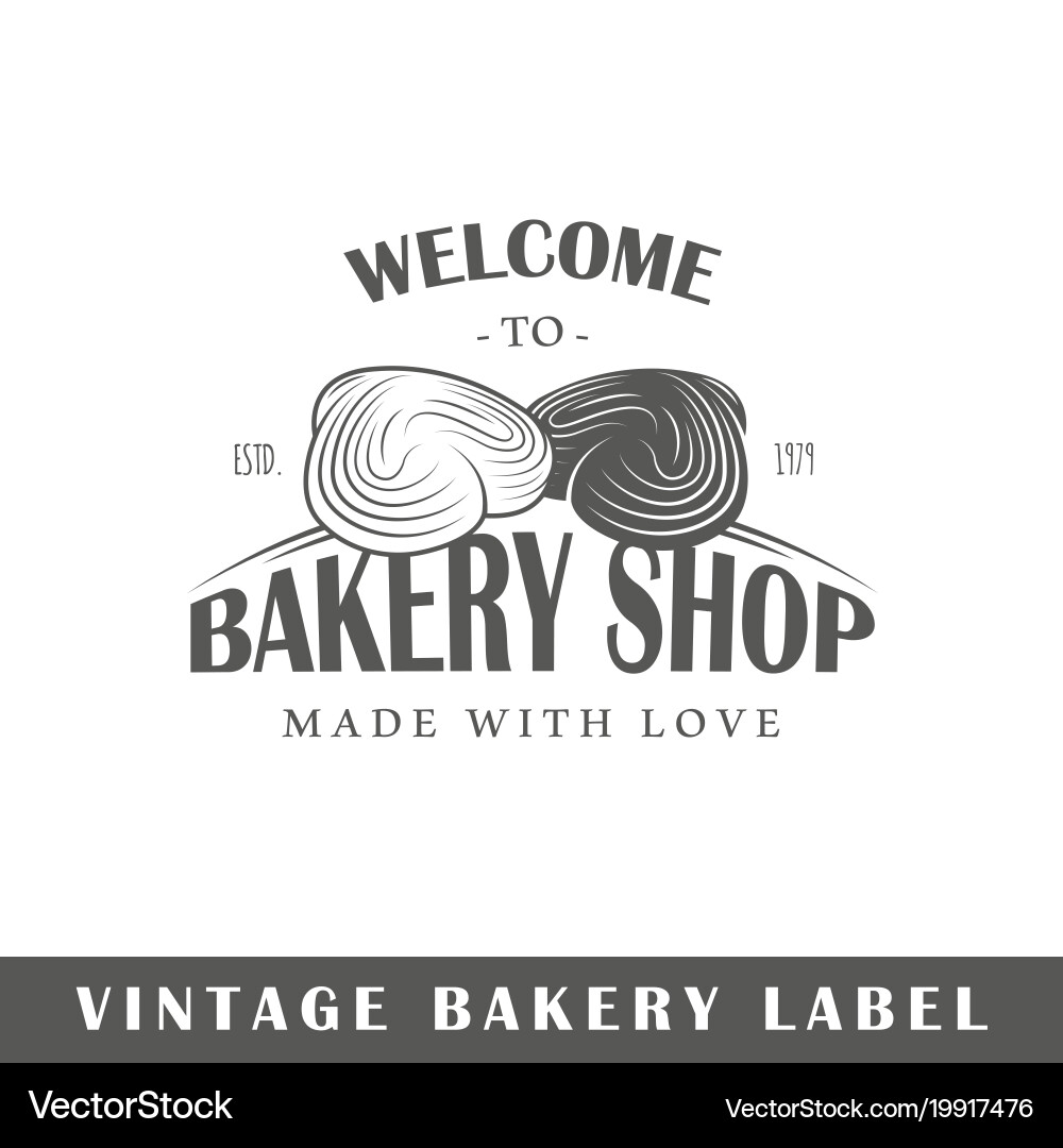 Bakery label Royalty Free Vector Image - VectorStock