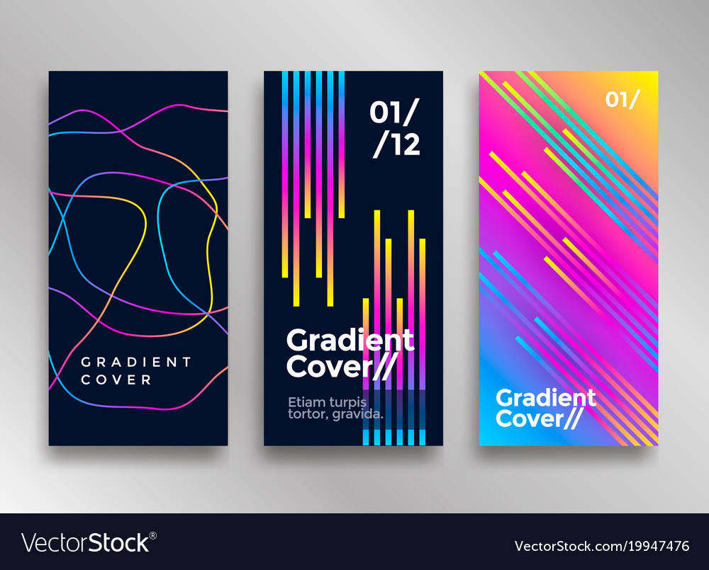 Creative Design Poster With Vibrant Gradients Vector Image