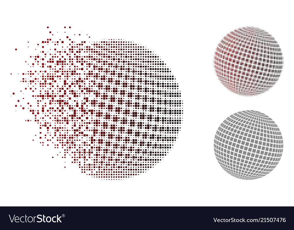 Dissolved pixel halftone square dotted abstract vector image Dissolved pixel halftone square dotted abstract