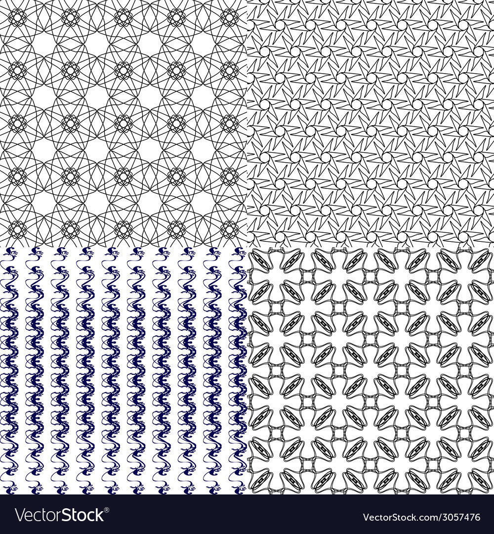 Geometric patterns tiling set of abstract vintage