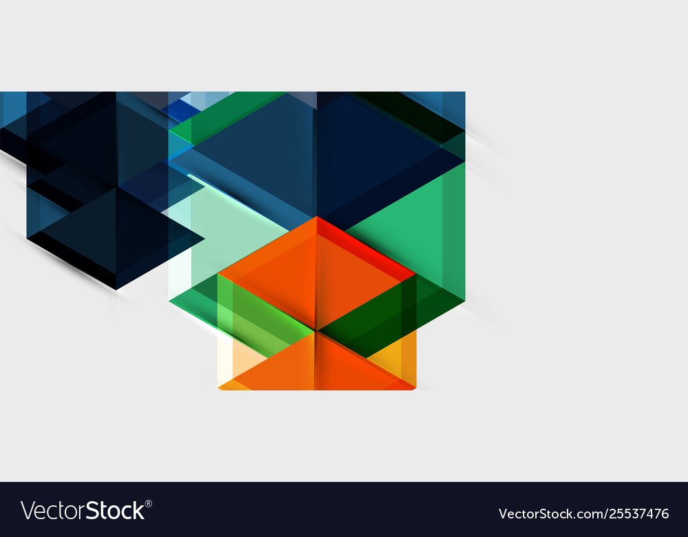 Geometric triangle and hexagon abstract background Vector Image Geometric triangle and hexagon abstract background
