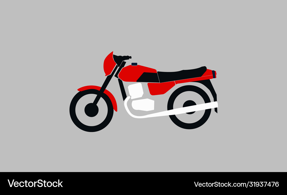 Retro Motorcycle Royalty Free Vector Image Vectorstock