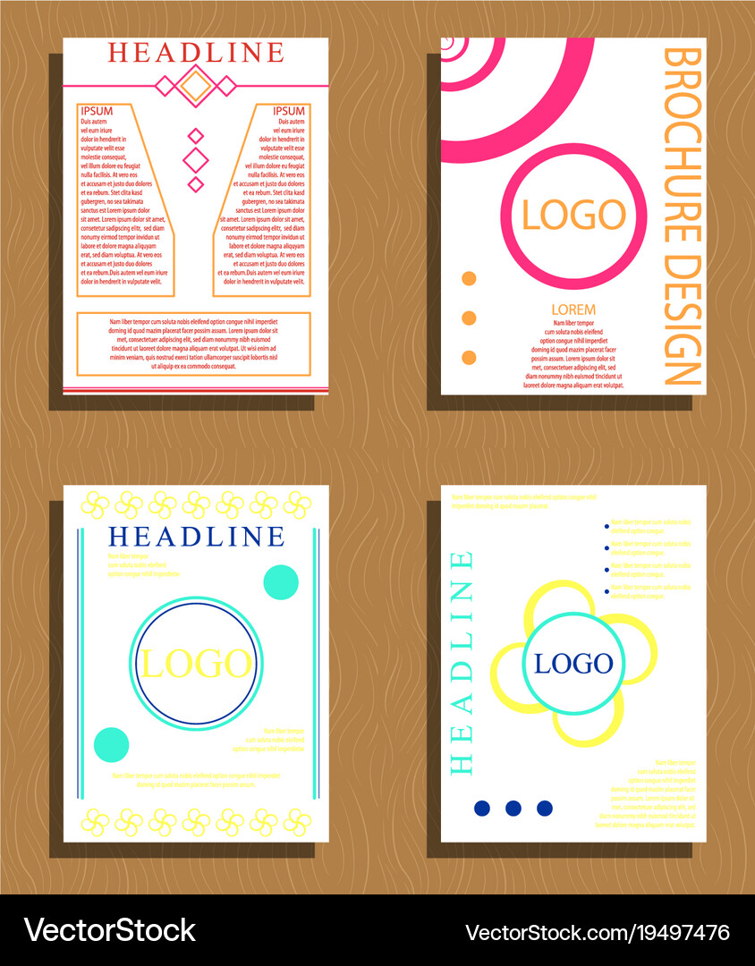 Set of layout background for art template Vector Image