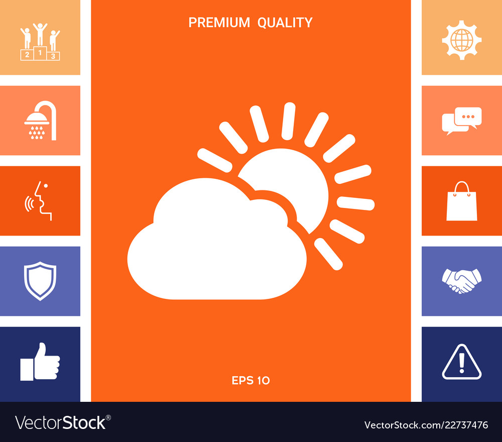 Sun cloud icon