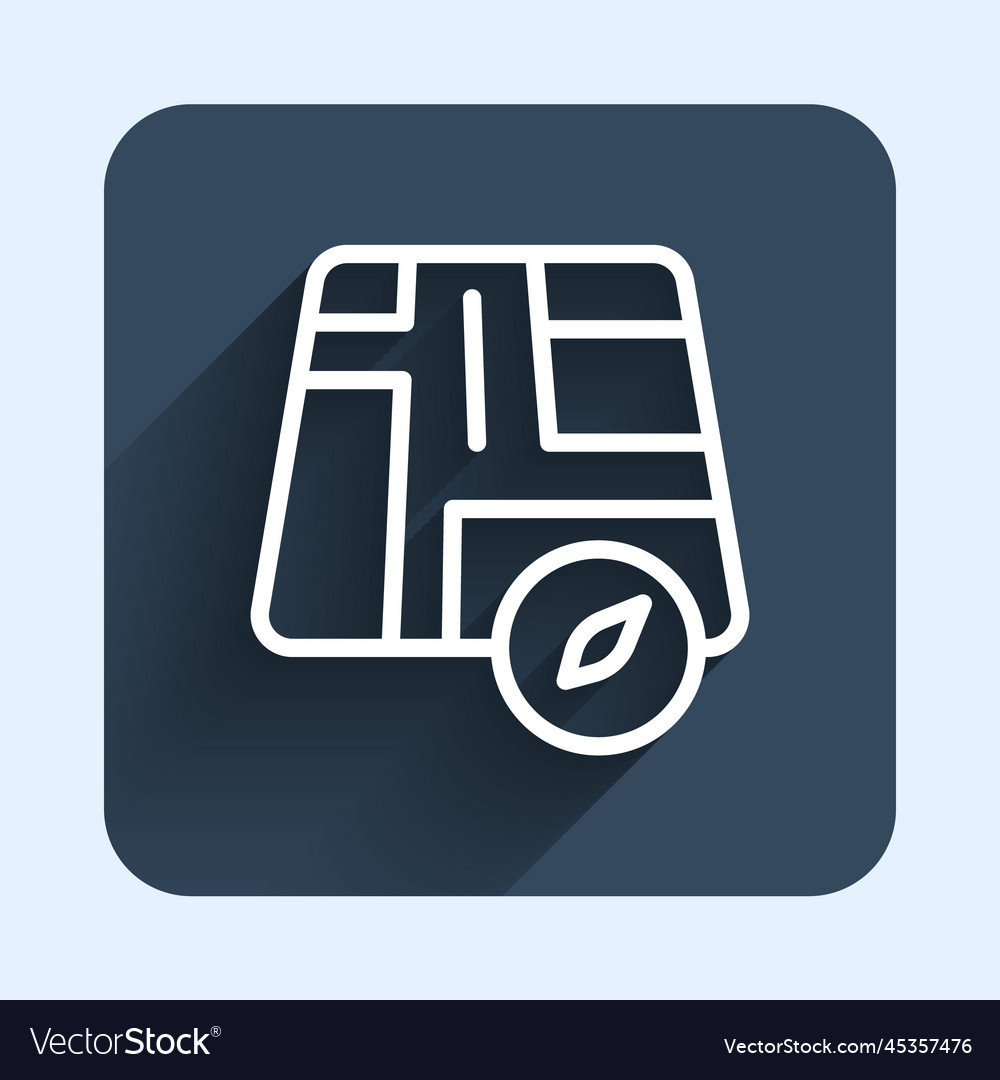 White line map pointer with taxi car icon isolated