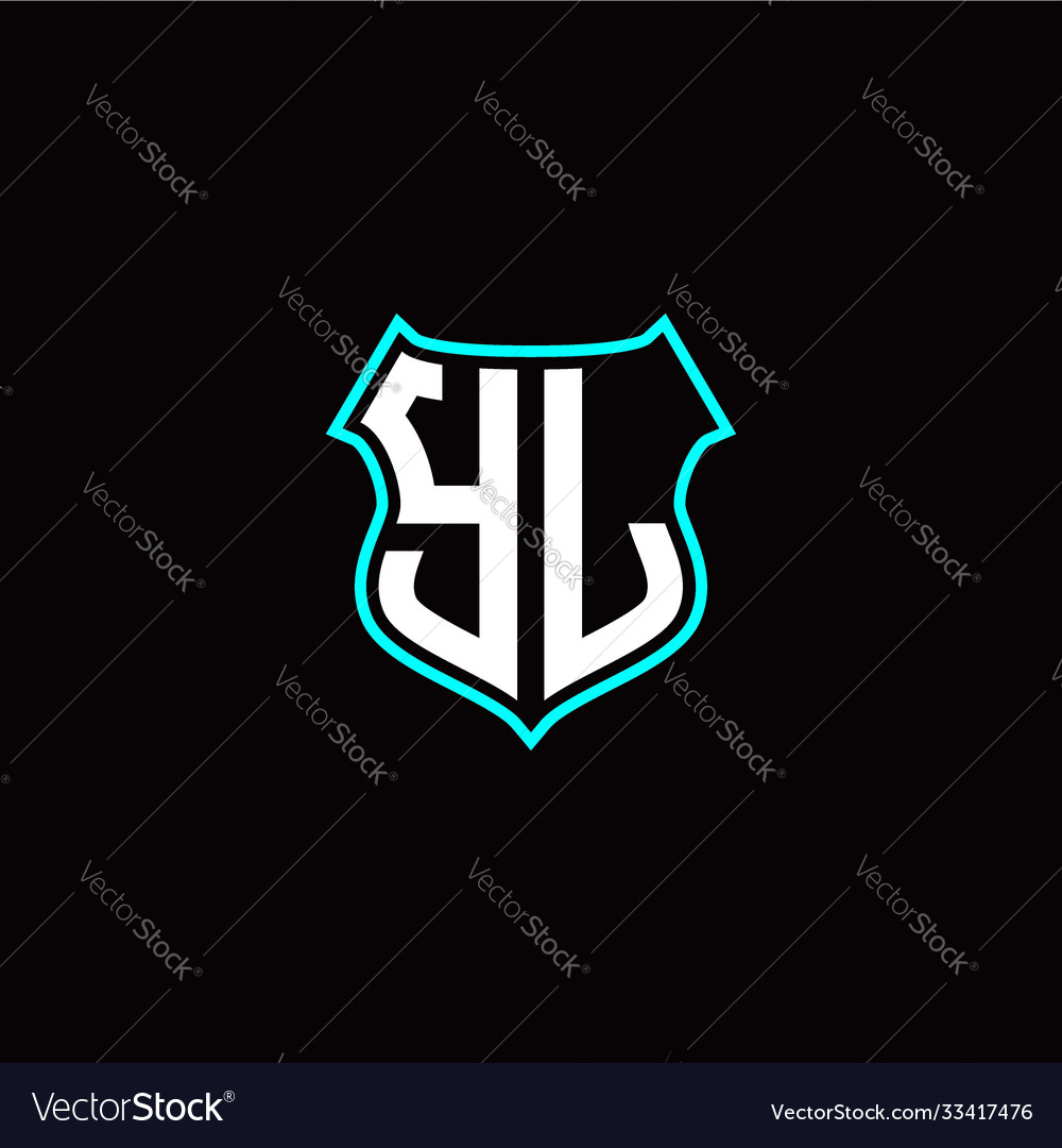 Y l initials monogram logo shield designs modern vector image Y l initials monogram logo shield designs modern