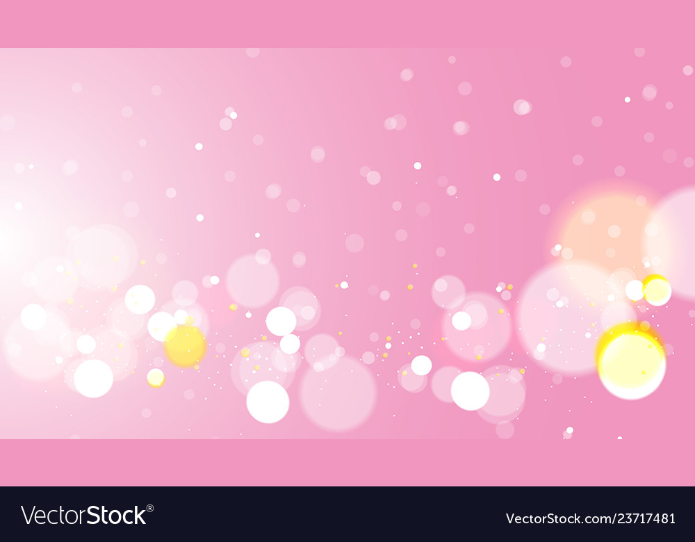 Abstract bokeh light on pink background