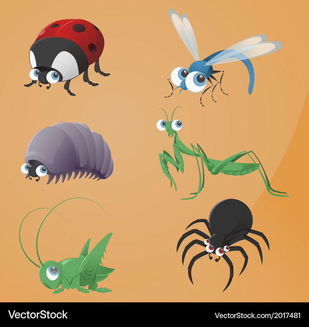 Bugs icons Royalty Free Vector Image - VectorStock