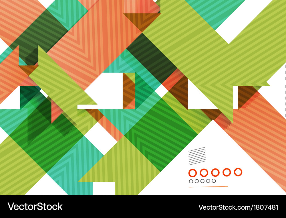 Colorful geometrical shapes abstract lines Vector Image