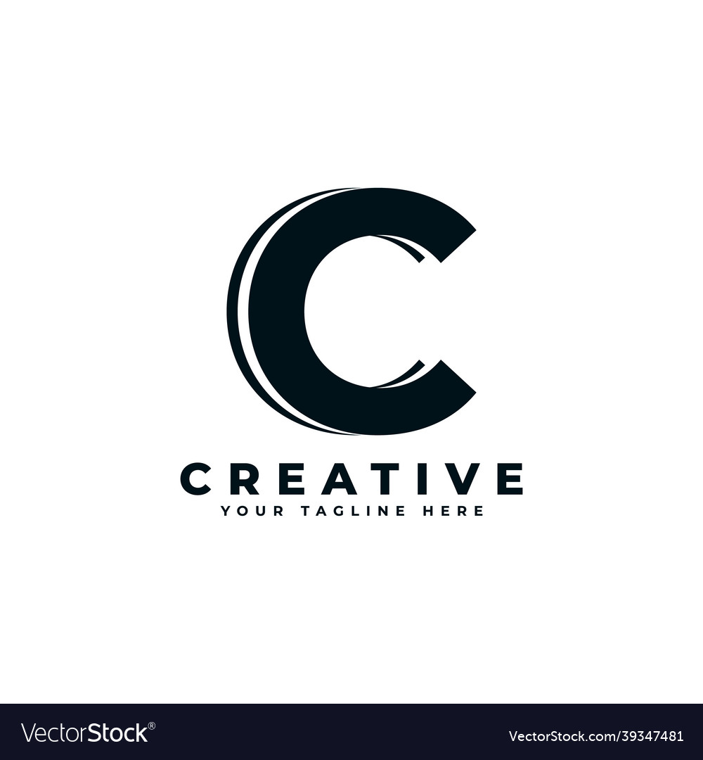 Creative initial letter c logo design usable Vector Image