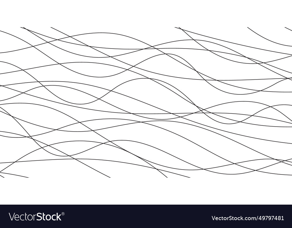 Hand drawn lines abstract pattern wave simple