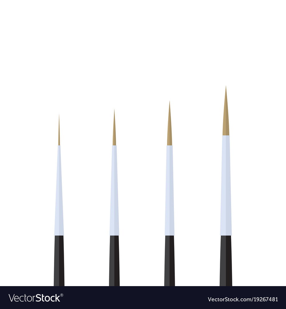 Liner artist paint brush stationary flat design