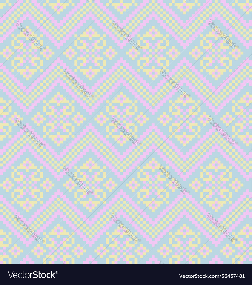 Pastel christmas fair isle seamless pattern