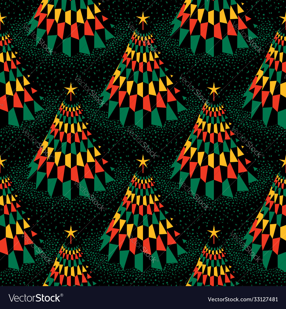 Seamless pattern with abstract christmas tree Vector Image Seamless pattern with abstract christmas tree