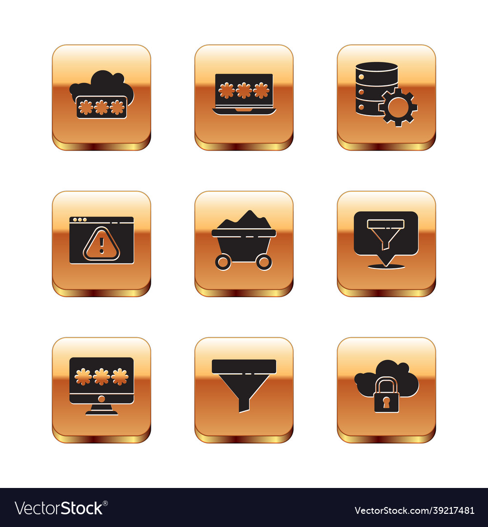 Set password protection monitor vector image Set password protection monitor