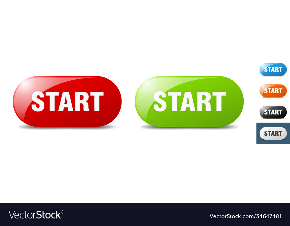 Start button key sign push set
