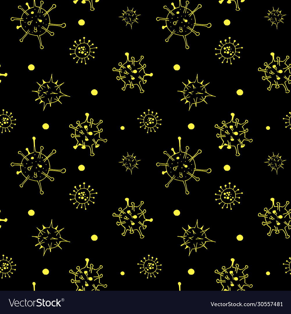 Viruses and bacteria pattern seamless backdrop