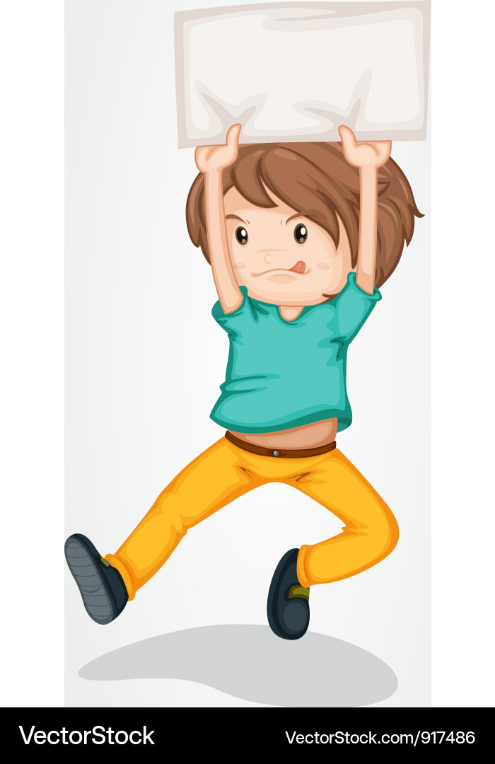 Banner boy Royalty Free Vector Image - VectorStock