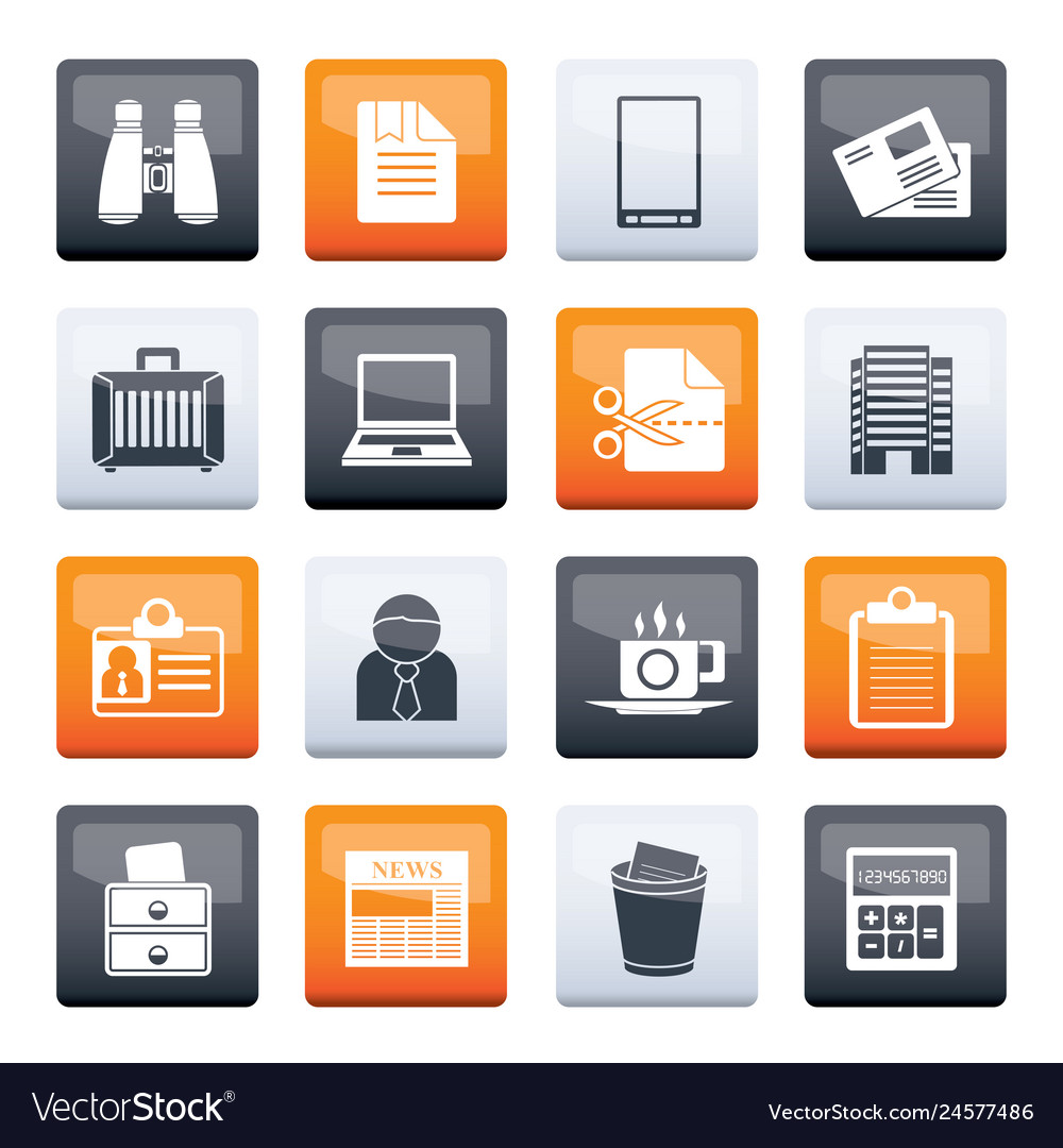 Business and office elements icons