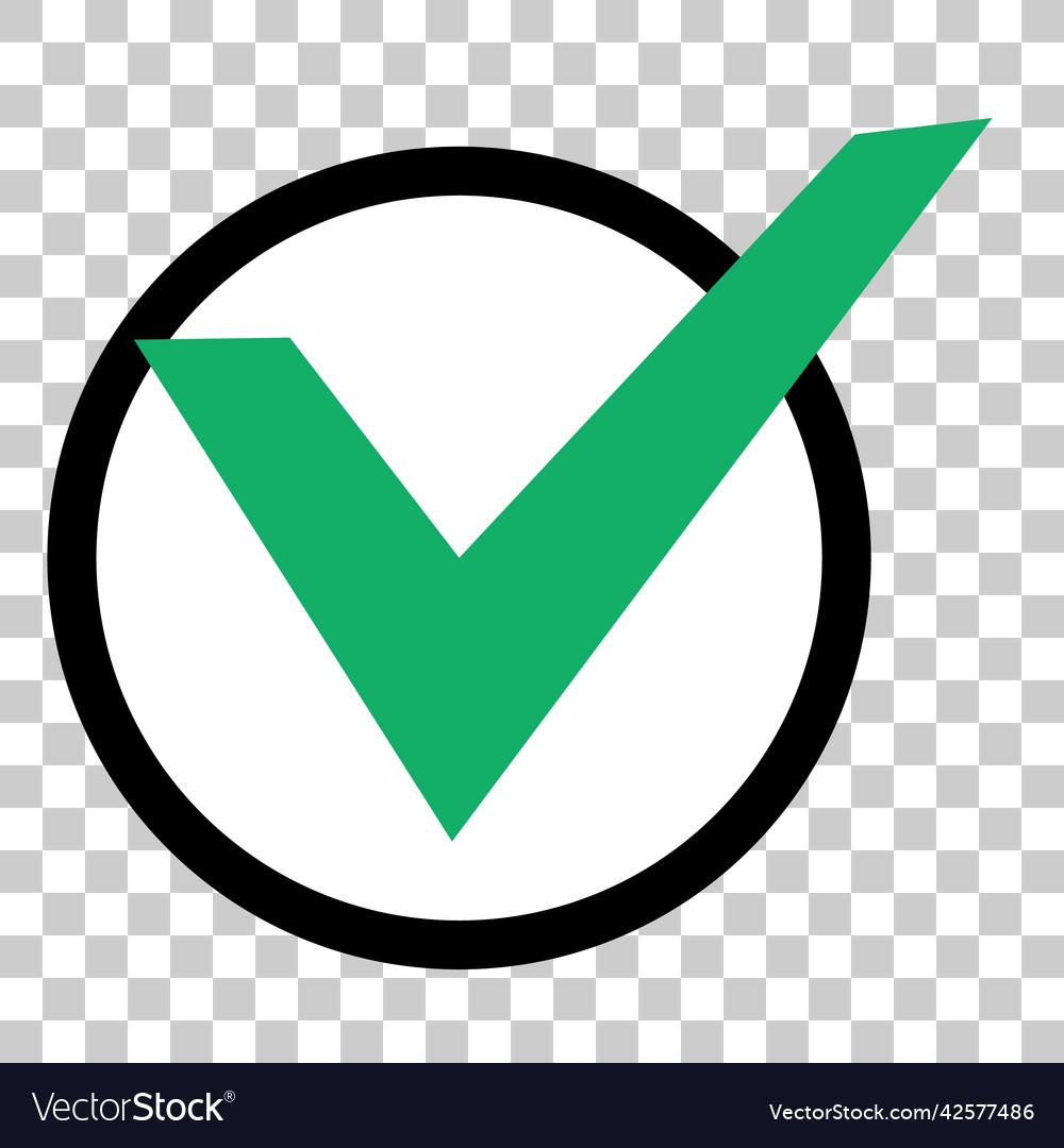 Check Mark Icons With Transparent Background Vector Image
