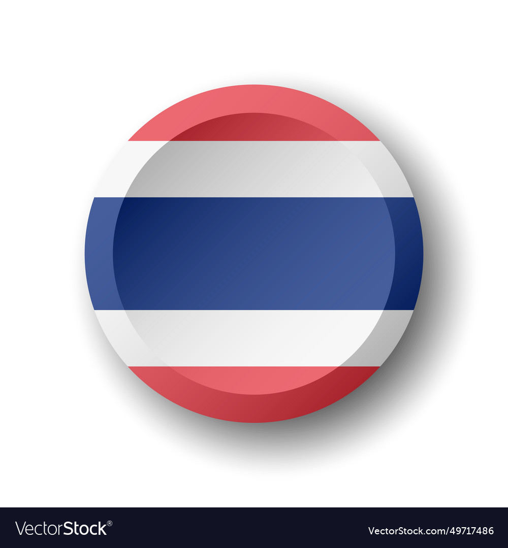 Circle button flag of thailand