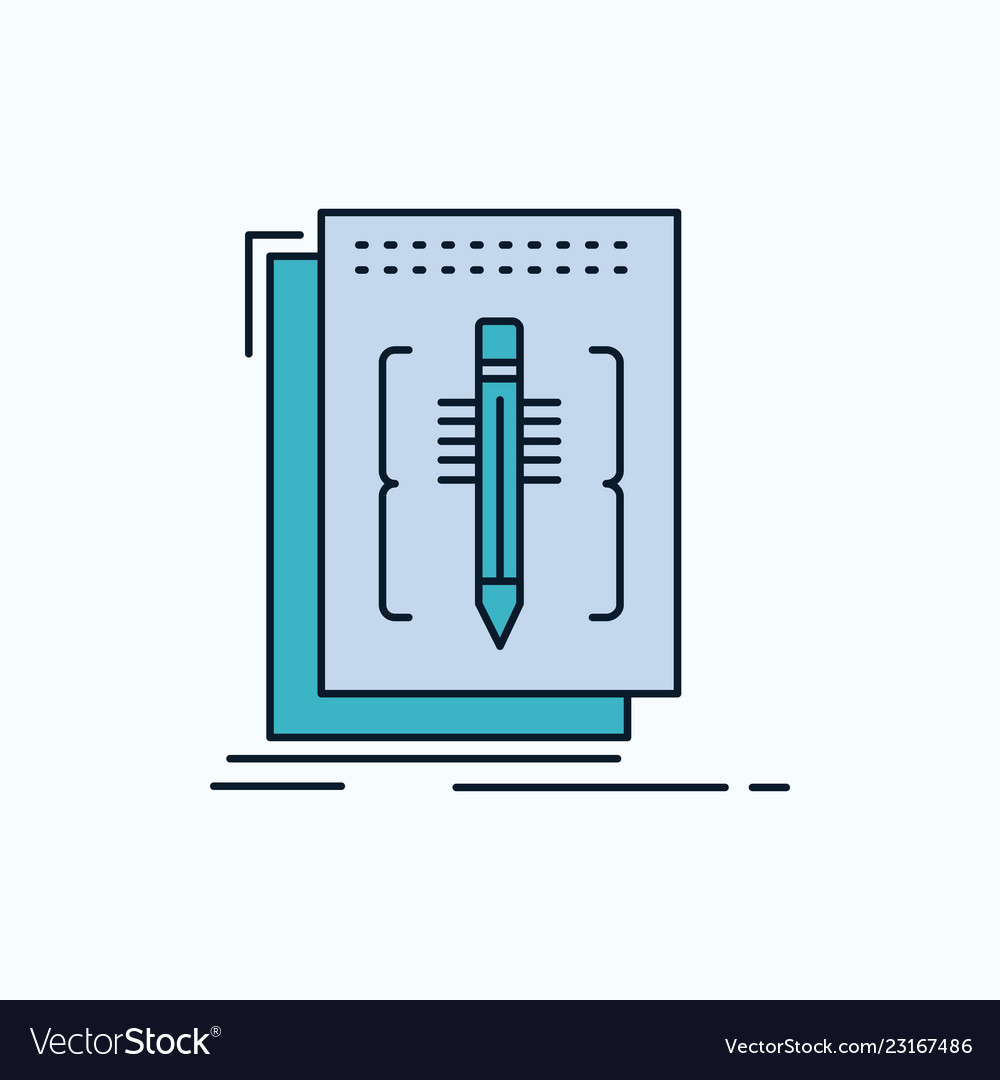 Code edit editor language program flat icon green vector image Code edit editor language program flat icon green