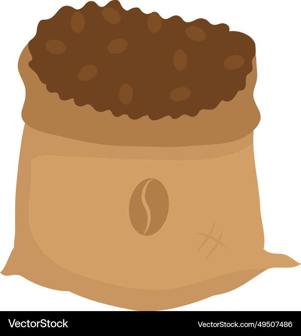 Coffee beans bag Royalty Free Vector Image - VectorStock