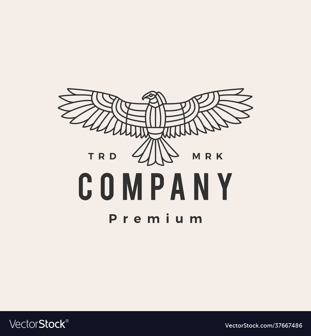 Condor bird hipster vintage logo icon Royalty Free Vector