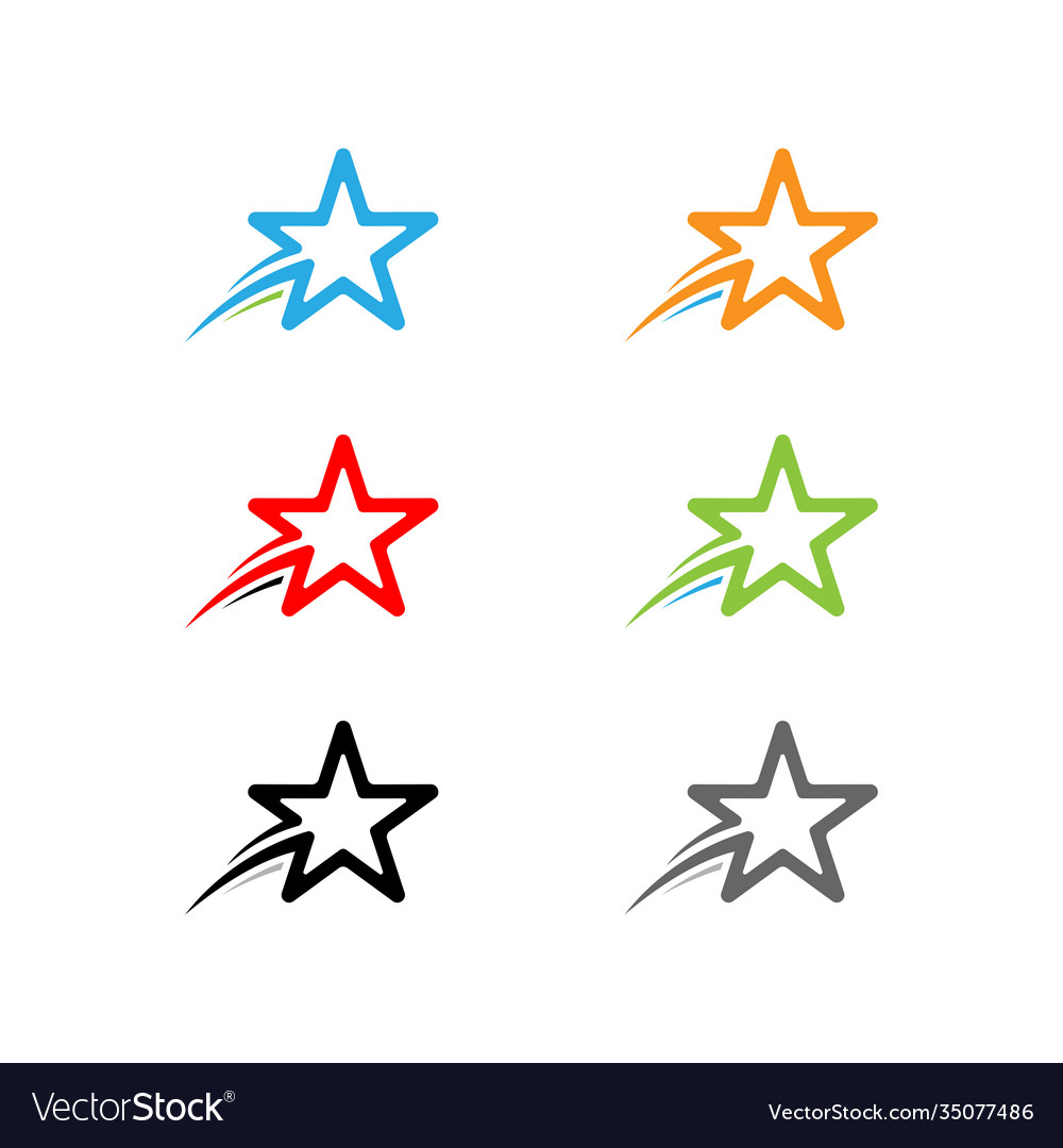 Creative star logo design template Royalty Free Vector Image