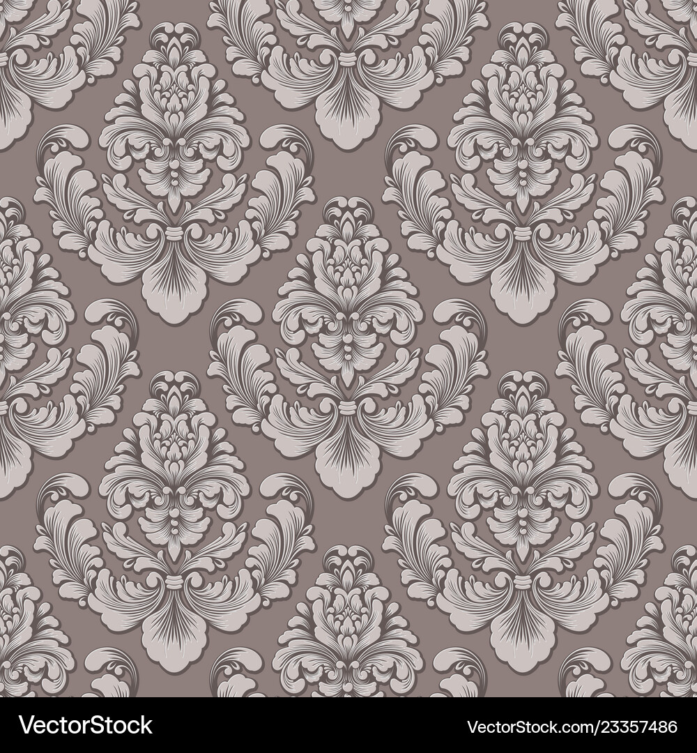 Damask seamless pattern background Royalty Free Vector Image