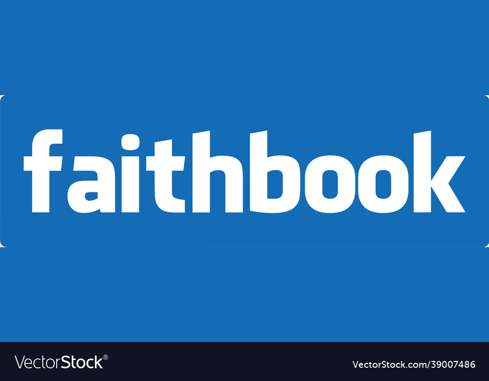 Faithbook Royalty Free Vector Image VectorStock