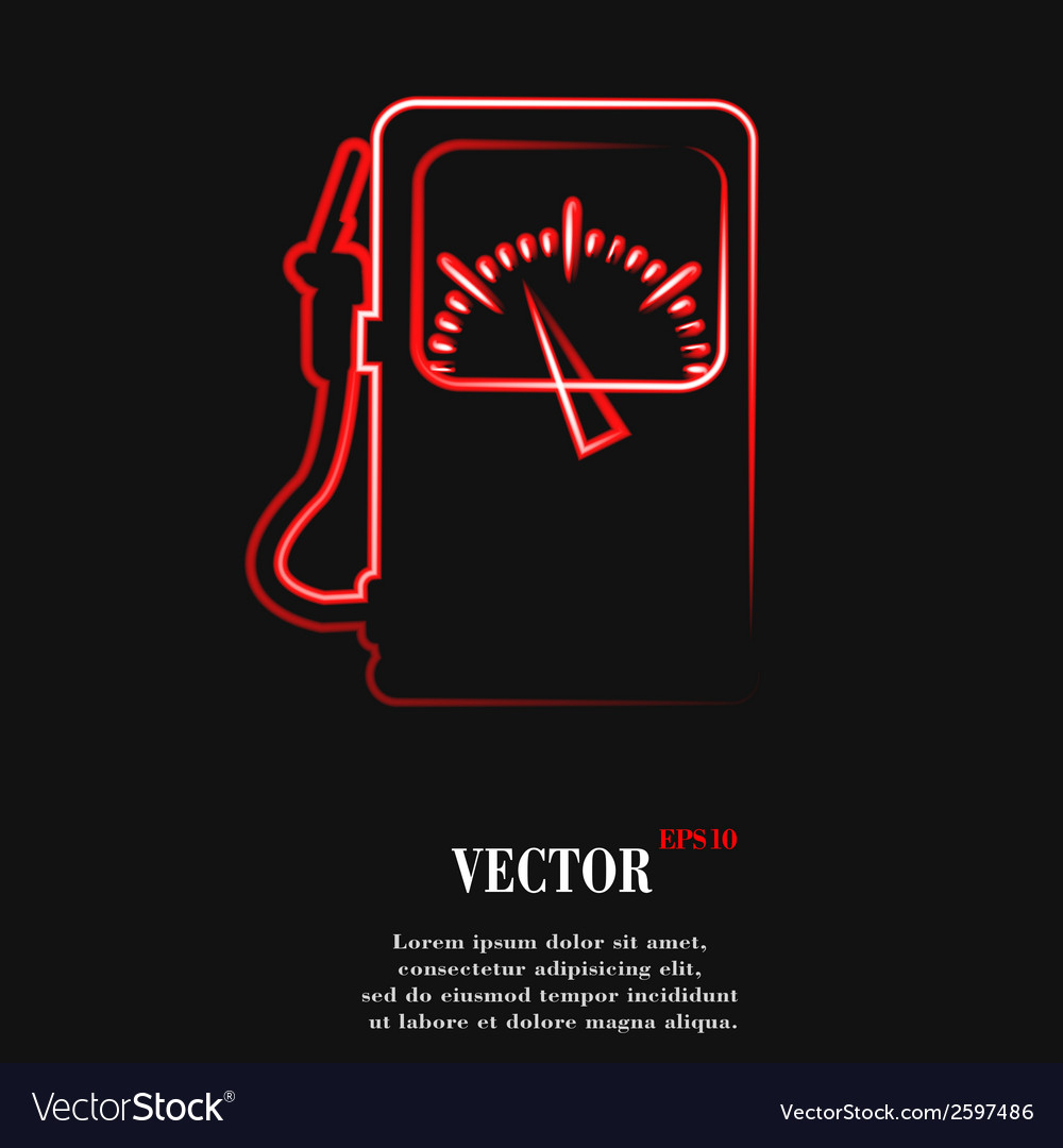 Gas fuel station flat modern web button and space