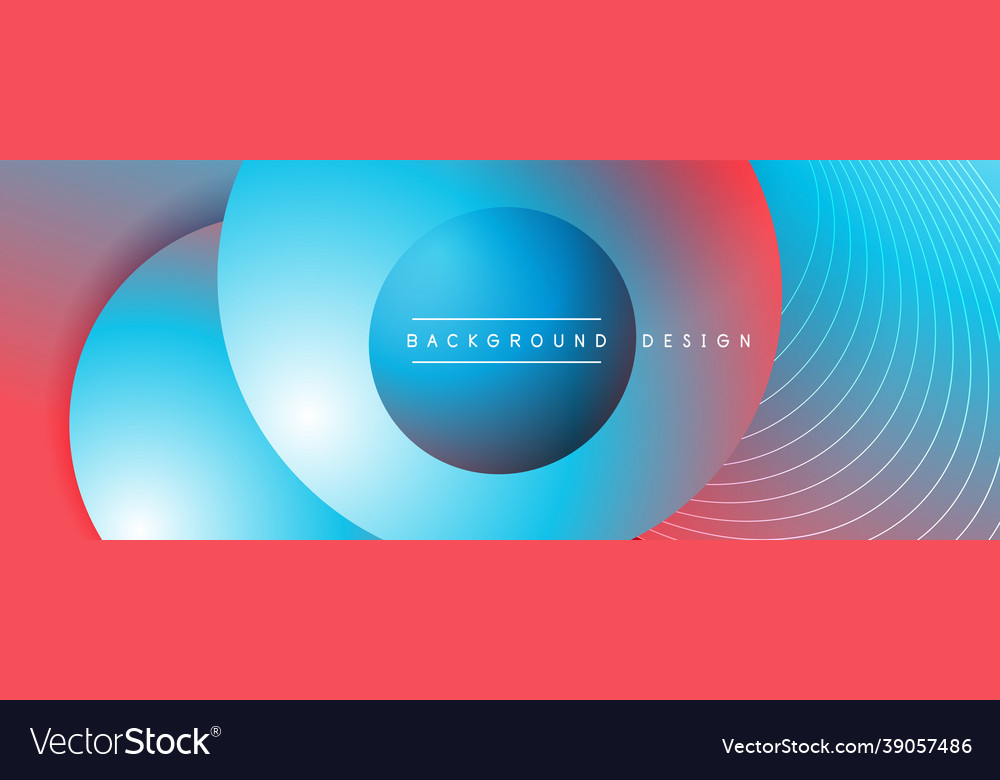 Gradient circles with shadows techno vector image Gradient circles with shadows techno