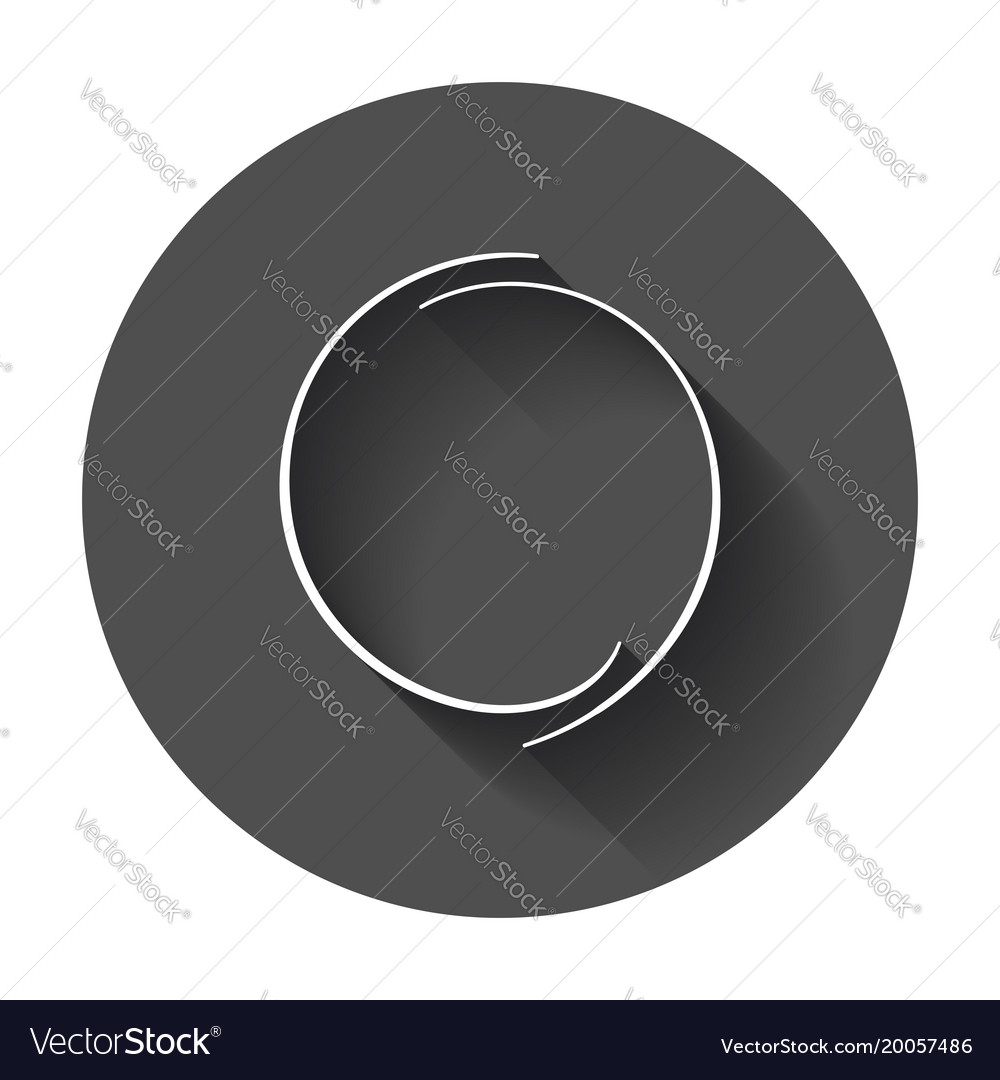 Hand drawn scribble circle element with long