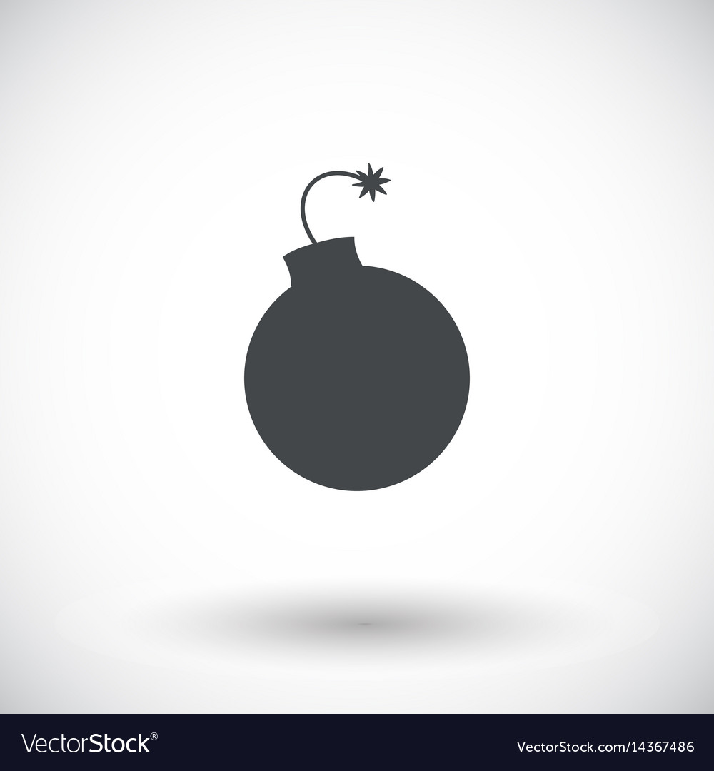 Lit bomb flat icon Royalty Free Vector Image - VectorStock