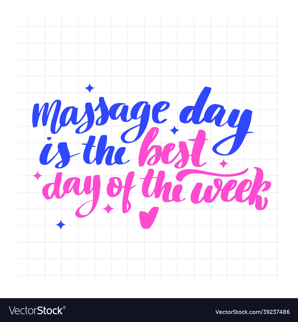 Massage day is the best of week