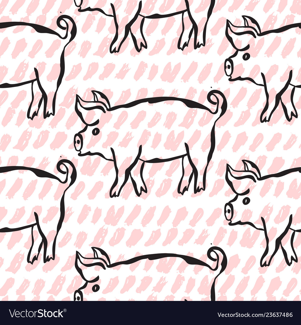 Pig seamless pattern