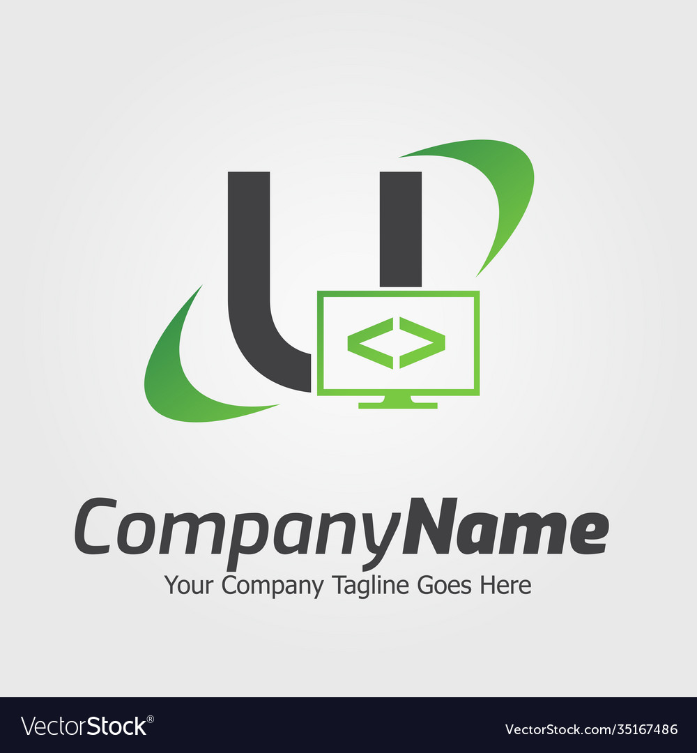 Programming code and computer monitor logo