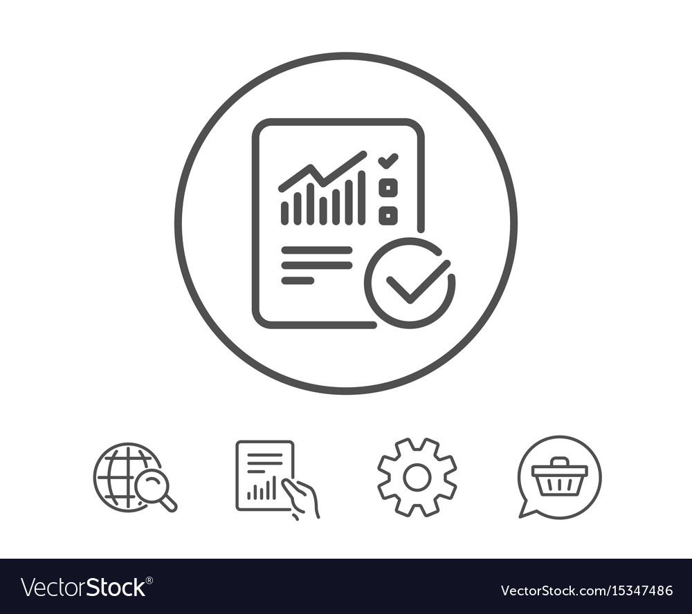 Report document line icon checklist