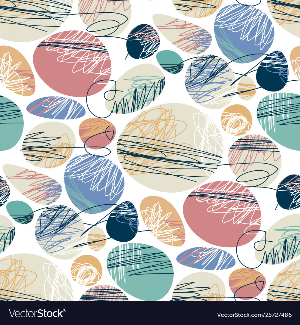 Retro Circles & Ovals Pattern