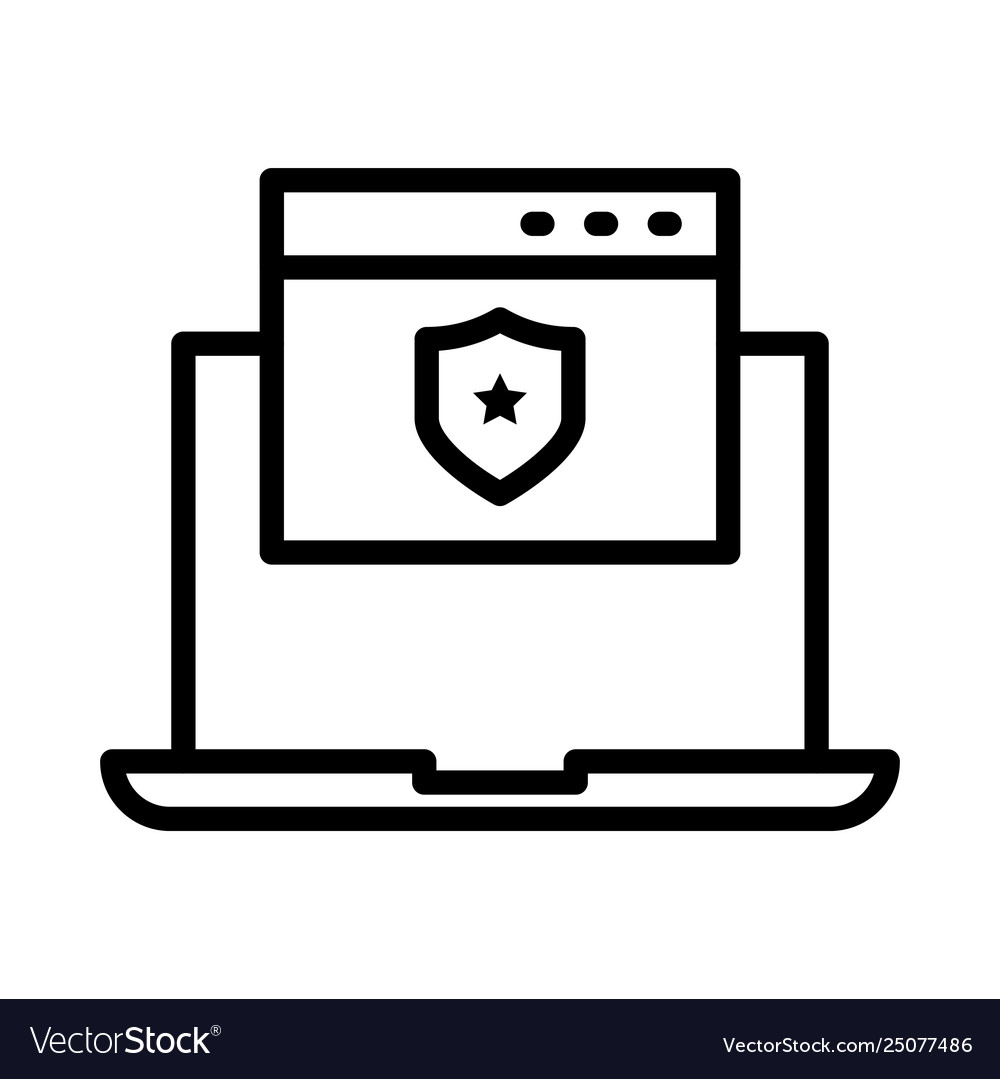 Secure lcd browser vector image Secure lcd browser